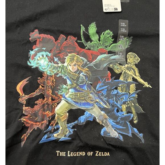 Legend of Zelda x Uniqlo Men’s XL Tears of the Kingdom UT T-shirt 2024 Black NEW - Picture 3 of 9